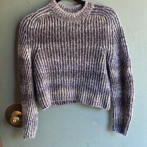NAADAM Women's Ribbed Turtleneck Sweater - Gray and Blue